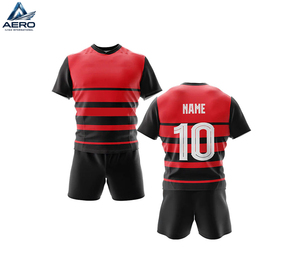 Uniformes de Rugby Impresos, Conjunto Completo de Rugby que Incluye Camiseta, Pantalones Cortos, Calcetines, Nombre del Equipo Personalizado, 100% Poliéster para Competiciones de Liga - Product Image 6