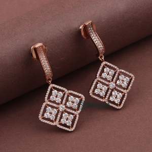 Vintage Religious Pendant Earrings-18K Gold Plated Copper with Pearl Heart & Tassel Design - Product Image 5