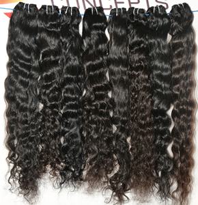 Extensiones de cabello virgen camboyano barato 100% al por mayor, máquina de trama doble, estilo ondulado, cabello indio sin procesar para mujeres - Product Image 1