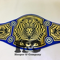 Cinturón de Campeonato de Lucha Libre HOOPER COMPANY de Alta Calidad, Personalizado, con Forro de Cuero PU, Diseño Ecológico de Cintura Alta, para Ganadores de Combates