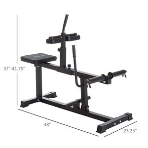 Machine de musculation réglable pour presse à jambes, en acier noir, équipement à charge par plaques pour soulevé de mollets assis - Product Image 2