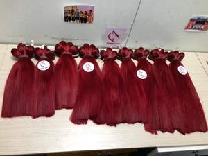 ผมต่อแบบ Super Double-Drawn สี 99J คุณภาพสูง ผมเวอร์จินแท้ 100% จากเวียดนาม แบบ Genius Weft - Product Image 4