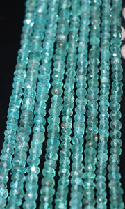 Cuentas de rondelle facetadas de apatita natural de 4-5MM con 13 pulgadas de longitud para la fabricación de joyas - Product Image 4
