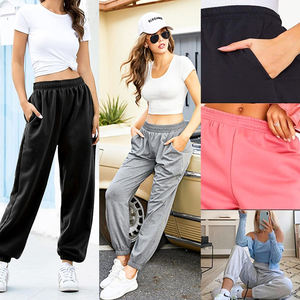 Pantalon de survêtement en molleton tricoté pour femme, coupe décontractée et confortable, avec taille élastique, vente en gros, fournisseur de vêtements pour l'Europe - Product Image 4
