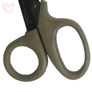 Tijeras de Trauma de Emergencia con Mango Verde Oliva y Hoja Negra, Instrumento Quirúrgico Manual de Uso Clínico Clase I - Product Image 4