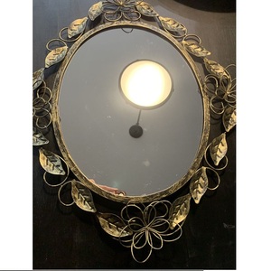 Miroir mural d'intérieur design, motif feuille, décoration classique et moderne, plusieurs finitions disponibles. - Product Image 1