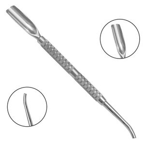 Poussoir à cuticules incurvé à lame plate en acier inoxydable à double extrémité, prix raisonnable, pour éliminer les peaux mortes, outils pour ongles - Product Image 2