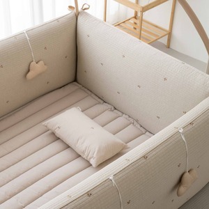 [S.P Company] Cotton Crib Bumper <b>Bed</b> Pigment Embroidery Infant Safety Guard for Baby Bedding Lolbaby - Product Image 3