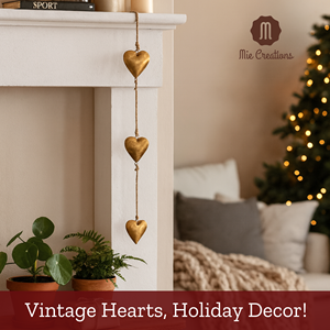 Décoration murale vintage en métal en forme de cœur, faite à la main, dorée, style rustique, art mural pour la maison, fabricant OEM, vente en gros, cadeau de la Saint-Valentin - Product Image 5