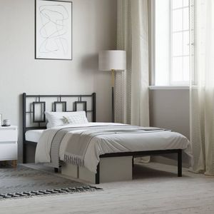 Cadre de lit en métal noir avec tête de lit 39,4'' x 78,7'' sans matelas - Product Image 3