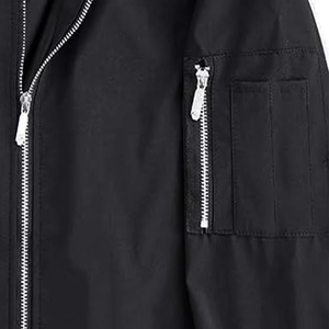 Chaqueta Bomber de Invierno para Hombre, Cuello Alto de Lona, Logotipo Frontal, Impermeable, Resistente al Viento, Transpirable, Personalizable, Estilo Urbano Informal - Product Image 5