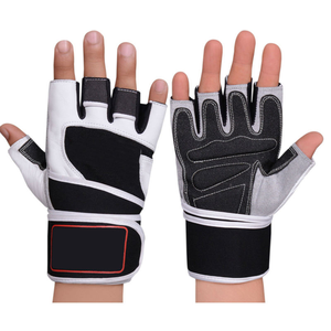 ถุงมือยกน้ำหนักแบบเปิดนิ้ว พร้อมสายรัดข้อมือปรับได้และที่รองรับฝ่ามือ สำหรับการฝึกซ้อมในยิม - Product Image 6