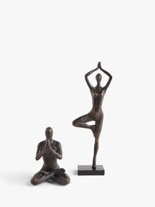 Aluminum Yoga Sculpture Artistic Handmade Decor Figurine For Luxury Interior Decoration Themes - Product Image 1