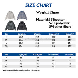 332GSM poids lourd hommes singe lavage survêtements Streetwear polaire coton Polyester mélange fermeture éclair sweats à capuche et pantalons de survêtement décontracté - Product Image 2