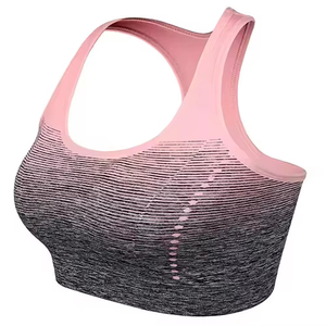 เสื้อชั้นในกีฬาโยคะแบบไร้ตะเข็บ ระบายอากาศ แห้งเร็ว ทรง Racerback รองรับทรงได้ดี สำหรับผู้หญิงไซส์ใหญ่ รับผลิตแบบ OEM ODM พร้อมโลโก้ด้านหน้า ราคาถูก ขายส่ง - Product Image 1