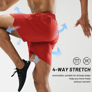 Shorts de jogging décontractés pour hommes en coton OEM, 250 GSM, molletonnés, taille élastique oversize, anti-plis, style urbain - Product Image 2
