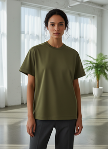 เสื้อยืดคอกลมปักลายโอเวอร์ไซส์แขนสั้นลำลองพร้อมโลโก้ด้านหน้า ระบายอากาศได้ดี แห้งเร็ว ผลิตจากโพลีเอสเตอร์/คอตตอน สำหรับผู้ชาย - Product Image 5
