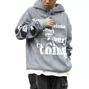 ผู้ผลิต OEM เสื้อฮู้ดดี้ผ้าฝ้ายเฟรนช์เทอร์รี่คุณภาพสูง พิมพ์ลายพัฟฟ์ ล้างสีแบบแอซิด ระบายอากาศได้ดี เหมาะสำหรับฤดูหนาว สไตล์สตรีทแวร์สำหรับผู้ชาย - Product Image 5