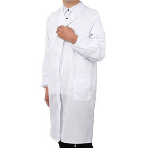 Blouse d'hôpital blanche personnalisable pour femme, à manches longues, avec deux poches, uniforme médical avec service OEM - Product Image 2