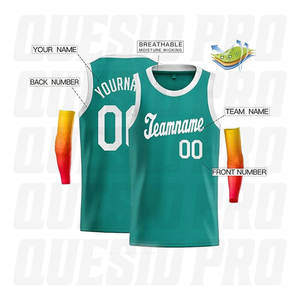 Camiseta de Baloncesto Reversible Personalizada, Letras y Números Impresos y Cosidos, Uniforme de Baloncesto, Ropa Deportiva, Tops, Singlets - Product Image 2