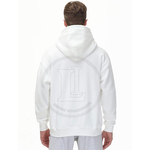 Customized Logo Solid Winter Breathable <b>Oversized</b> Men's Pullover <b>Hoodies</b> Casual Wear 100% Cotton Hooded - Product Image 5
