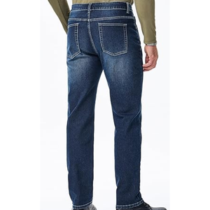 Jeans pour hommes coupe droite extensible – Pantalon en denim classique décontracté pour le quotidien et le travail - Product Image 2