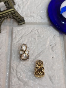 Floral Design Gold Plated <b>Silver</b> <b>Studs</b> Earrings Indian Women Handmade Luxury Jewelry - Product Image 5