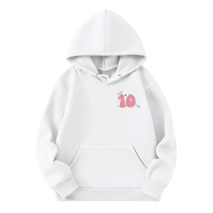 Vêtements d'hiver pour filles, sweat à capuche 100% coton, haute qualité, respirant, vêtements décontractés pour filles, sweat à capuche avec logo personnalisé - Product Image 4