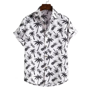Chemise hawaïenne à manches courtes pour homme, imprimé léopard, boutonnée, décontractée, chemise tropicale pour homme, chemise de plage pour homme - Product Image 4