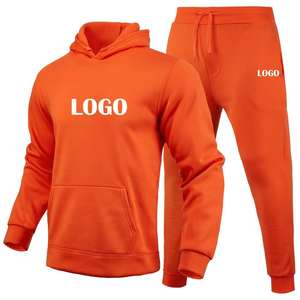 Conjunto Deportivo de Sudadera con Capucha y Pantalones de Felpa 100% Algodón Transpirable para Hombre, con Logotipo Personalizado, Estilo Urbano Holgado - Product Image 2