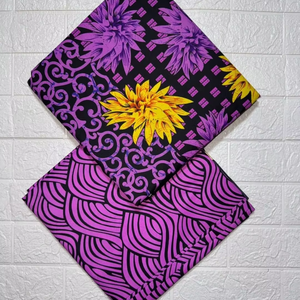 Tela Africana Estampada al Estilo Keniano, 100% Algodón, Diseño Cultural para Artesanías Textiles y Moda - Product Image 1