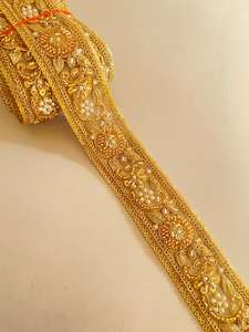 Nuevo Lanzamiento: Ribete de Encaje Metálico Bordado de Alta Calidad con Efecto Espejo para Calzado, Estilo Tradicional Indio, ¡Venta Caliente! - Product Image 6