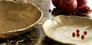 Assiettes décoratives de Noël en aluminium multi-pièces, faites à la main, style moderne, pour gâteaux et pâtisseries, bols de luxe - Product Image 3