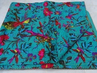 Couette Kantha en coton réversible fait main, patchwork ethnique, literie bohème toutes saisons, couvre-lit, couverture jetable