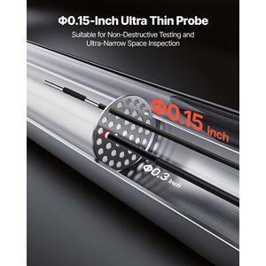 Boroscopio Ultra Sottile da 0,15 Pollici con Lente Articolata, Zoom 8X, Batteria da 5000mAh, Endoscopio Bidirezionale con Schermo IPS HD da 5 Pollici per Strumenti di Ispezione Auto - Product Image 3