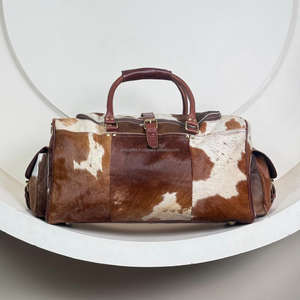 Wholesale New Luxury Women's Cowhide Leather Travel Duffel & Studded Leather Fringe Shoulder Bags Fashionable Designer Combo Set - Product Image 6