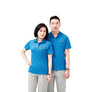 เสื้อโปโลชาย FMF เวียดนาม OEM |   สีฟ้าอ่อนพร้อมปกเสื้อสีตัดกัน |   ผ้าถักนุ่มผสมฝ้ายและโพลีเอสเตอร์ |   โลโก้ด้านหน้า - Product Image 3