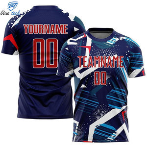 Professional Custom 100% Polyester Eco-Friendly Breathable <b>Soccer</b> Uniform Sublimation Team Jersey Short Sleeve Tournaments - Product Image 2