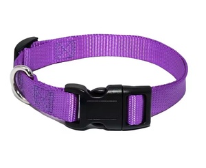 Purple Adjustable <b>Dog</b> <b>Collar</b> Breakaway Pet Neck Strap Buckle Closure for Small <b>Large</b> <b>Dogs</b> - Product Image 1