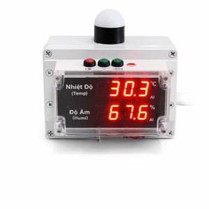 เซ็นเซอร์วัดอุณหภูมิและความชื้นในอุตสาหกรรมพร้อมจอแสดงผล LED - แบบติดตั้งบนพื้นผิว Modbus RTU |   AT-THMS 3.1 - มีจำหน่ายแบบ OEM - Product Image 1