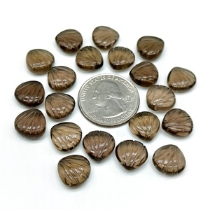 ลูกปัดควอตซ์สโมคกี้ธรรมชาติรูปเปลือกหอยแกะสลักด้วยมือขนาด 12 มม. สำหรับทำเครื่องประดับขายส่ง - Product Image 5