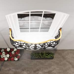 Balustrades de balcon élégantes en fer forgé et acier inoxydable pour villas – Designs métalliques artisanaux durables au style intemporel - Product Image 4