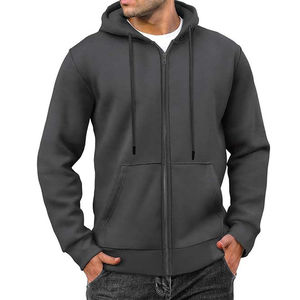 Sudaderas con Cremallera para Hombre de Primera Calidad, 100% Algodón, Transpirables, Resistentes al Viento, Forro Polar Ecológico de 360g, Ropa Urbana, Sudaderas con Logotipo Personalizado - Product Image 1