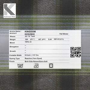 Tissu à carreaux respirant en flanelle teinte en fil/brossée pour chemises/pantalons pour filles/garçons - Product Image 4