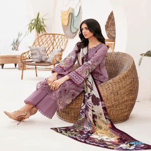 Ramsha Vol MASHAAL-11 Maxi robe lourde brodée pelouse trois pièces Punjabi costume pour les femmes pour Eid indien pakistanais Salwar robe - Product Image 1