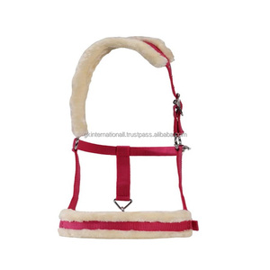 Licol pour cheval en nylon léger et imperméable, disponible en plusieurs couleurs et tailles, avec rembourrage confortable en polaire de vison, licol de course pour cheval - Product Image 3