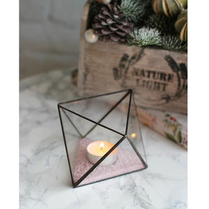 Nouveau gros noir Vase verre Terrarium géométrique jardin décorateur pour la maison table plante décorateur boîtes à bijoux - Product Image 1