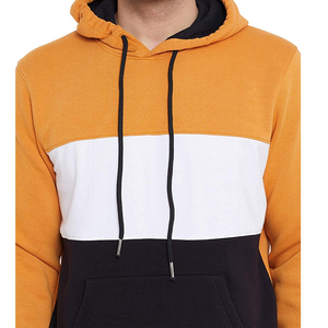 Sweat à capuche color block pour homme, coupe classique, pull décontracté en polaire avec poche, idéal pour l'automne - Product Image 6