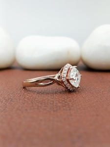 D'VINS JEWELS Trendy <b>Cushion</b> Shape Engagement <b>Wedding</b> <b>Ring</b> Brilliant Cut Lab Grown Filled Color D White Silver Gold for - Product Image 4