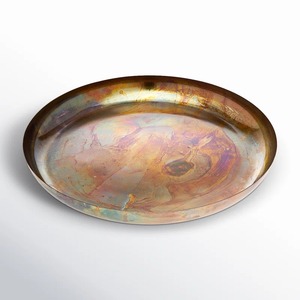 Oval Metal Storage Tray Polished Iridescent Finish Modern Design Single Compartment For Table Use - Product Image 5